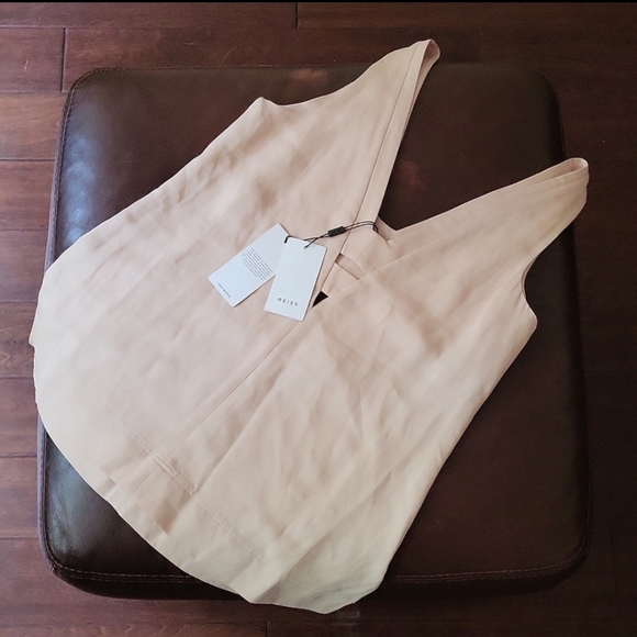 Reiss Emi Top with Cut Out Detail in Nude Pink - Picture 3 of 15